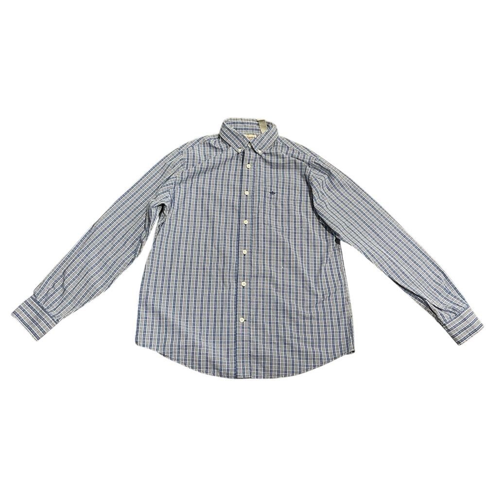 Dockers Long Sleeve Plaid Button up Shirt SZ M Business Casual Preppy Office